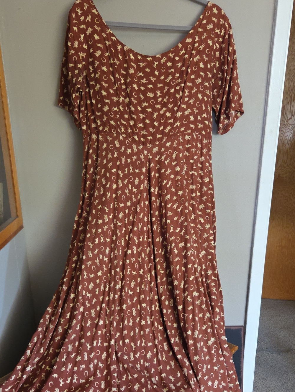 Marikka Nakk Dress Western Print